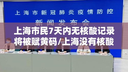 上海市民7天内无核酸记录将被赋黄码/上海没有核酸检测