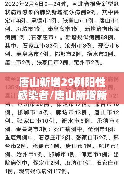 唐山新增29例阳性感染者/唐山新增新冠肺炎病例