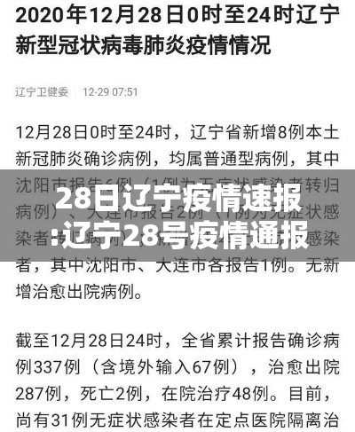 28日辽宁疫情速报:辽宁28号疫情通报