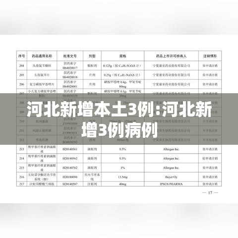 河北新增本土3例:河北新增3例病例