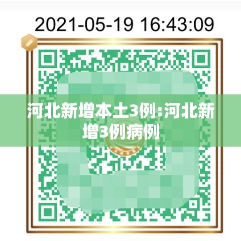 河北新增本土3例:河北新增3例病例