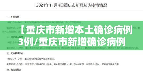 【重庆市新增本土确诊病例3例/重庆市新增确诊病例35例,累计确诊病例110例】