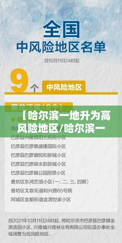 【哈尔滨一地升为高风险地区/哈尔滨一地升为高风险地区是哪里】