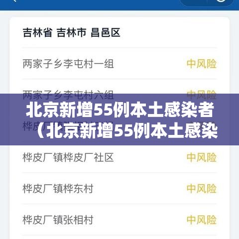 北京新增55例本土感染者（北京新增55例本土感染者行动轨迹）