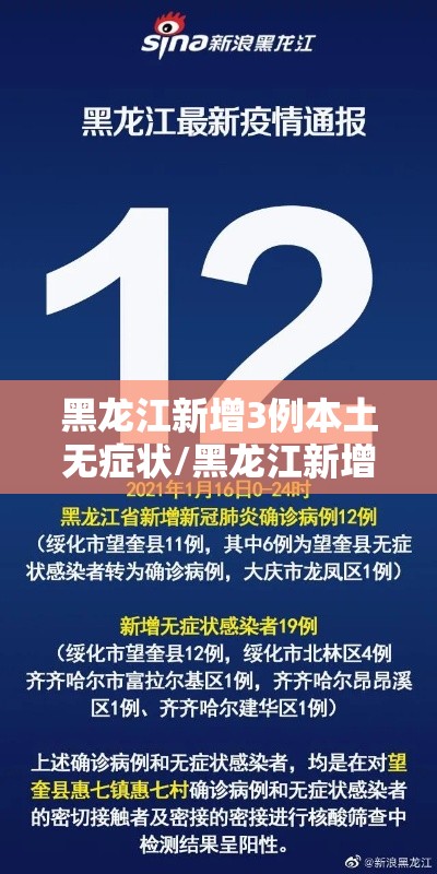 黑龙江新增3例本土无症状/黑龙江新增31例无症状