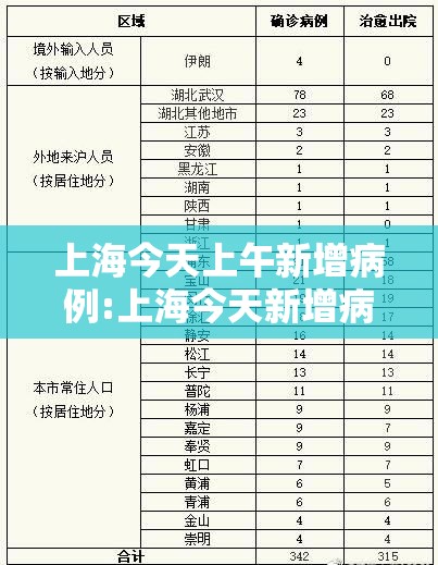 上海今天上午新增病例:上海今天新增病例分布