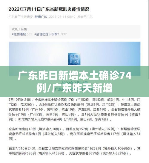 广东昨日新增本土确诊74例/广东昨天新增