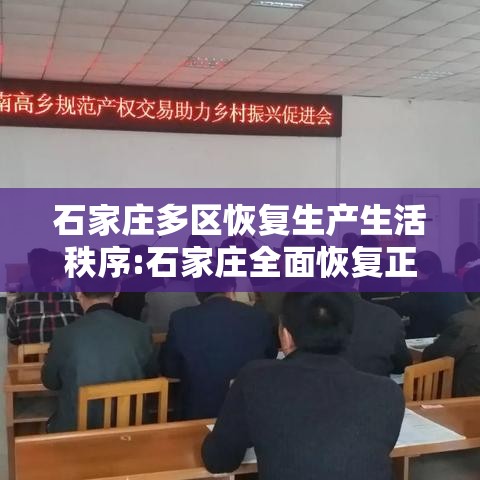 石家庄多区恢复生产生活秩序:石家庄全面恢复正常生产生活秩序