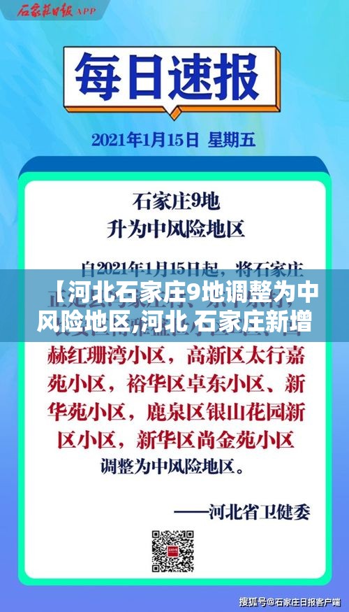 【河北石家庄9地调整为中风险地区,河北 石家庄新增九处中风险地区】