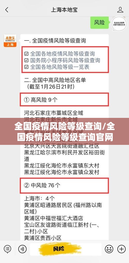 全国疫情风险等级查询/全国疫情风险等级查询官网