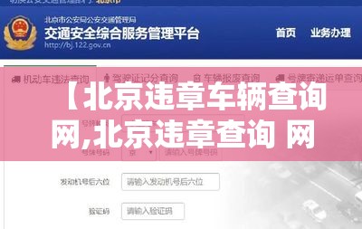 【北京违章车辆查询网,北京违章查询 网上查询】