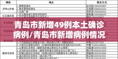青岛市新增49例本土确诊病例/青岛市新增病例情况 青岛市新增49例本土确诊病例/青岛市新增病例情况
