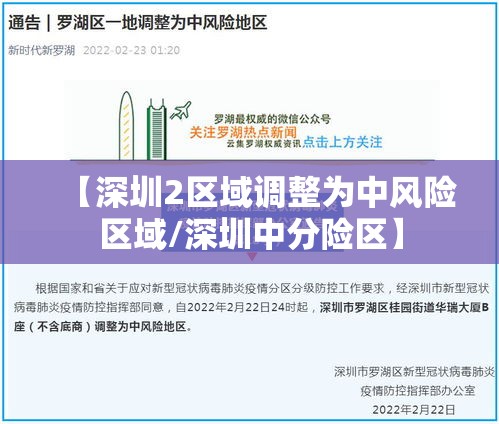 【深圳2区域调整为中风险区域/深圳中分险区】