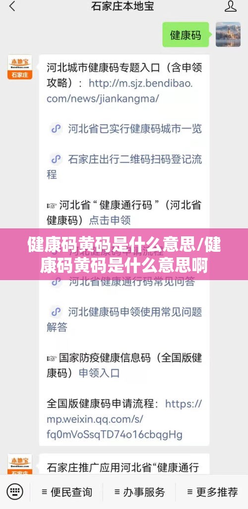 健康码黄码是什么意思/健康码黄码是什么意思啊