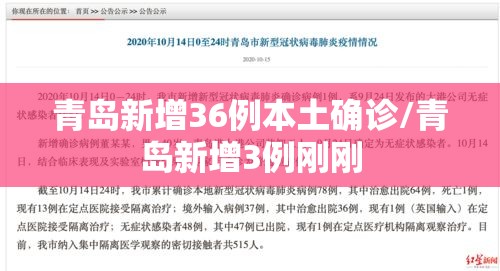 青岛新增36例本土确诊/青岛新增3例刚刚