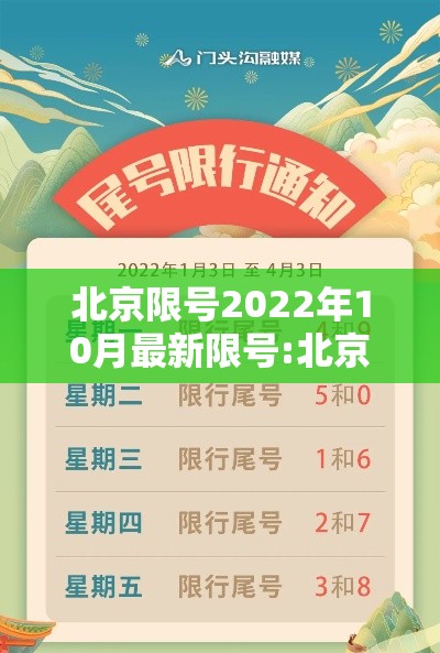 北京限号2022年10月最新限号:北京车号限行2021年10月份