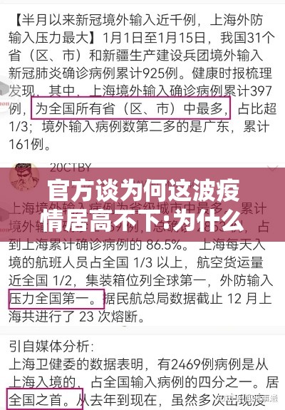 官方谈为何这波疫情居高不下:为什么疫情不断