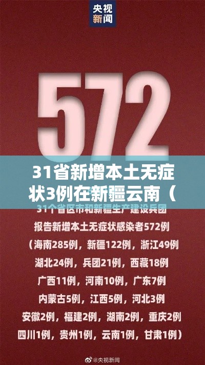 31省新增本土无症状3例在新疆云南（31省份新增确诊31例 本土5例在云南）