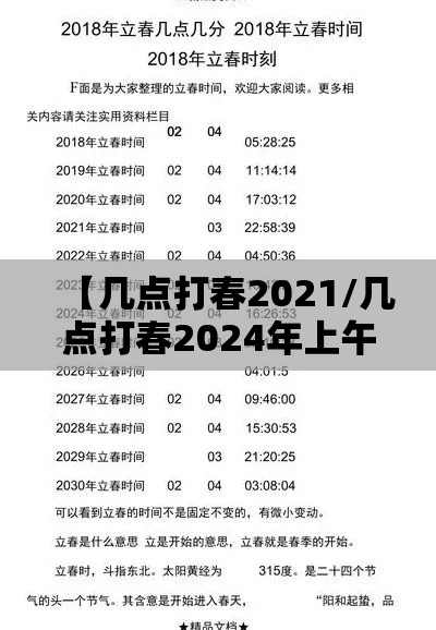 【几点打春2021/几点打春2024年上午还是下午】