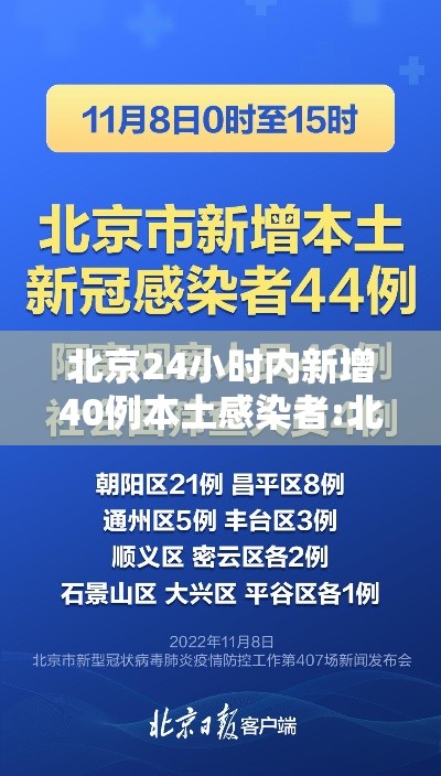 北京24小时内新增40例本土感染者:北京24日确诊