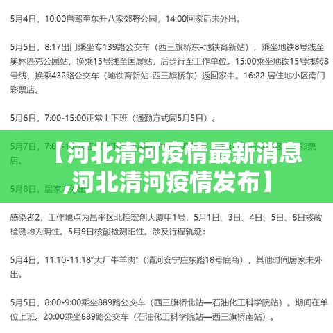 【河北清河疫情最新消息,河北清河疫情发布】
