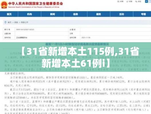 【31省新增本土115例,31省新增本土61例i】