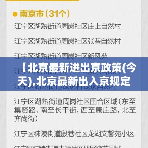 【北京最新进出京政策(今天),北京最新出入京规定】