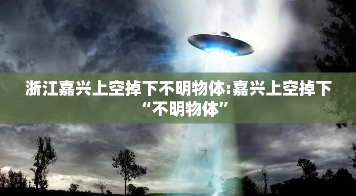 浙江嘉兴上空掉下不明物体:嘉兴上空掉下“不明物体”