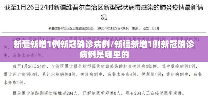 新疆新增1例新冠确诊病例/新疆新增1例新冠确诊病例是哪里的