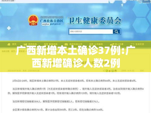 广西新增本土确诊37例:广西新增确诊人数2例