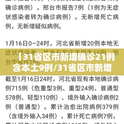 【31省区市新增确诊21例含本土9例/31省区市新增确诊22例 含本土2例】 【31省区市新增确诊21例含本土9例/31省区市新增确诊22例 含本土2例】
