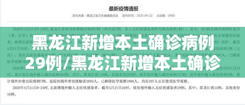 黑龙江新增本土确诊病例29例/黑龙江新增本土确诊病例5例