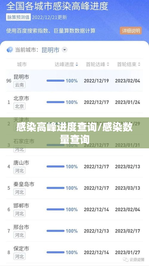 感染高峰进度查询/感染数量查询