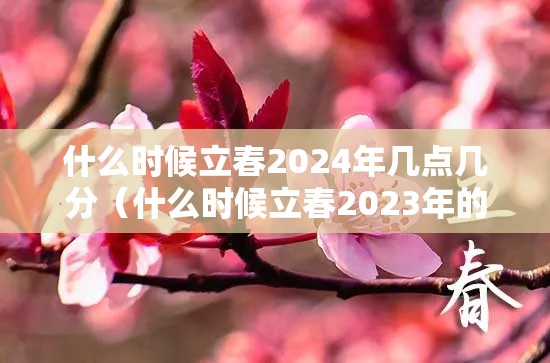 什么时候立春2024年几点几分（什么时候立春2023年的几月份立春）