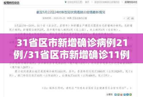 31省区市新增确诊病例21例/31省区市新增确诊11例
