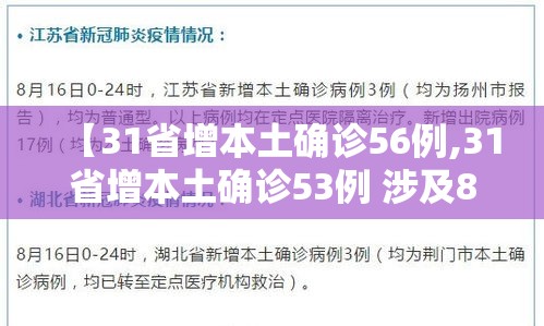 【31省增本土确诊56例,31省增本土确诊53例 涉及8省】