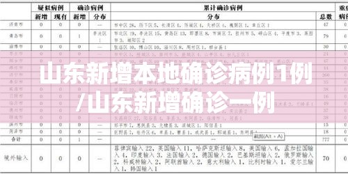 山东新增本地确诊病例1例/山东新增确诊一例