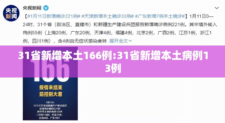 31省新增本土166例:31省新增本土病例13例