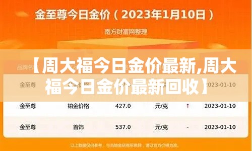 【周大福今日金价最新,周大福今日金价最新回收】