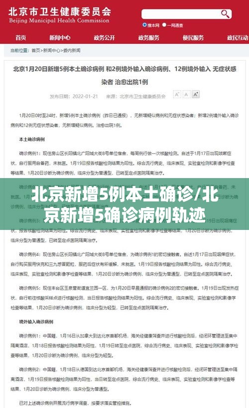 北京新增5例本土确诊/北京新增5确诊病例轨迹
