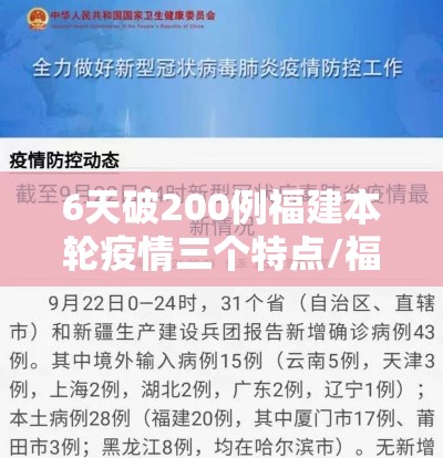 6天破200例福建本轮疫情三个特点/福建本轮疫情三大特点