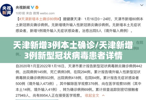 天津新增3例本土确诊/天津新增3例新型冠状病毒患者详情