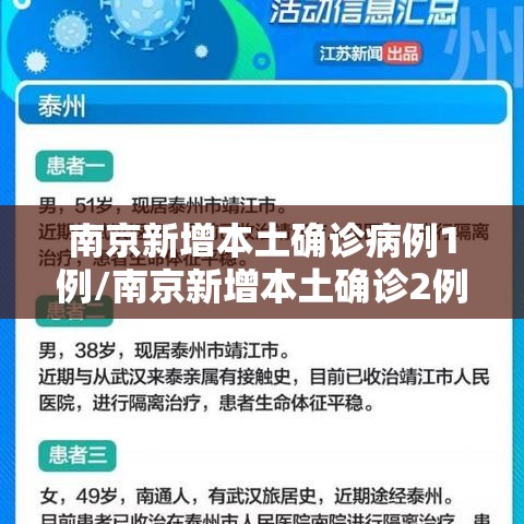 南京新增本土确诊病例1例/南京新增本土确诊2例
