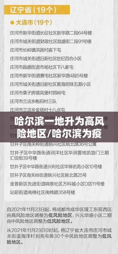 哈尔滨一地升为高风险地区/哈尔滨为疫情高风险地区