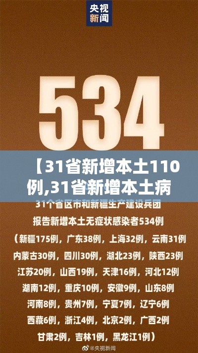 【31省新增本土110例,31省新增本土病例13例】