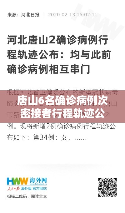 唐山6名确诊病例次密接者行程轨迹公布/唐山急寻确诊病例密接者同乘人员
