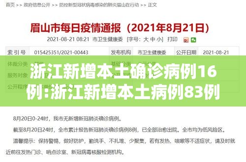 浙江新增本土确诊病例16例:浙江新增本土病例83例
