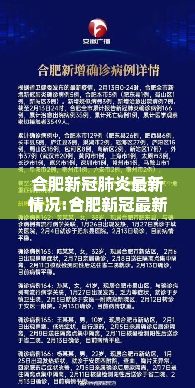 合肥新冠肺炎最新情况:合肥新冠最新动态