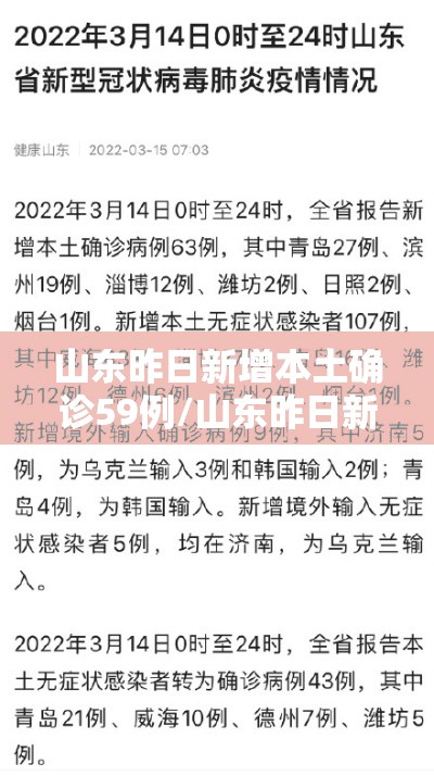 山东昨日新增本土确诊59例/山东昨日新增3例本土无症状