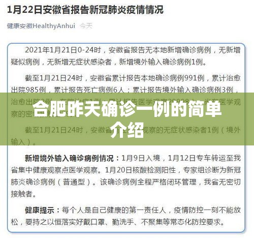 合肥昨天确诊一例的简单介绍 合肥昨天确诊一例的简单介绍